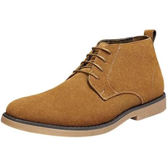 Men's Classic Suede Leather Desert Chukka Boots -Chukka-camel